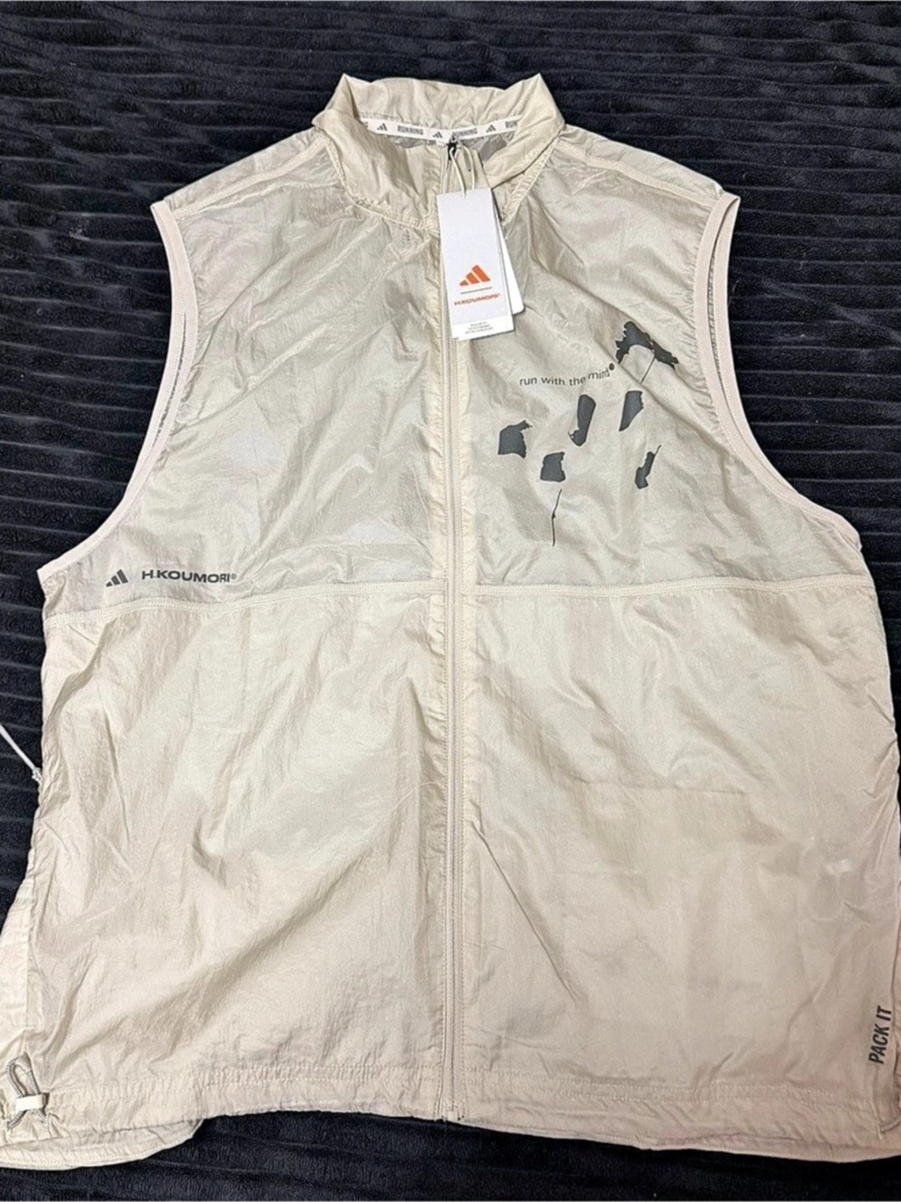 adidas Adi365 H.Koumori Running Vest in Cream